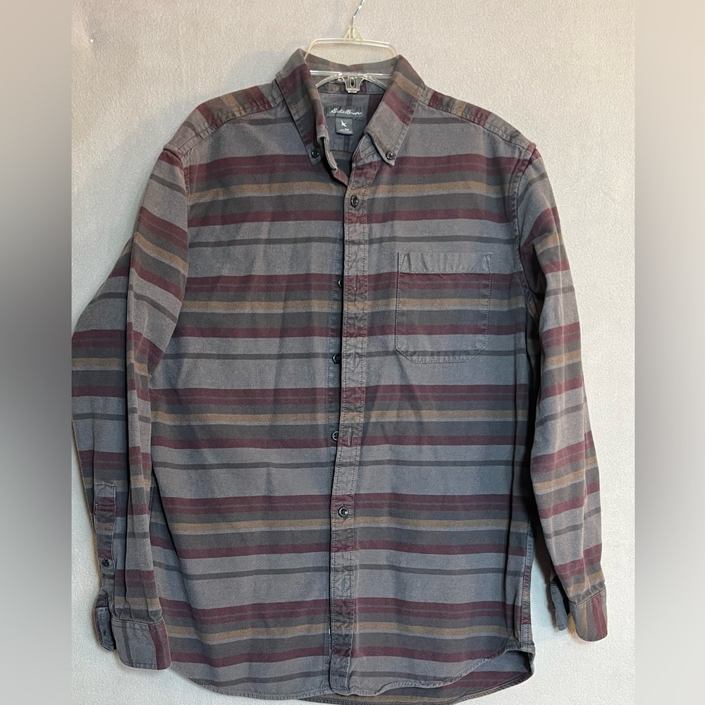 Eddie Bauer Men's Striped Button-Up Shirt